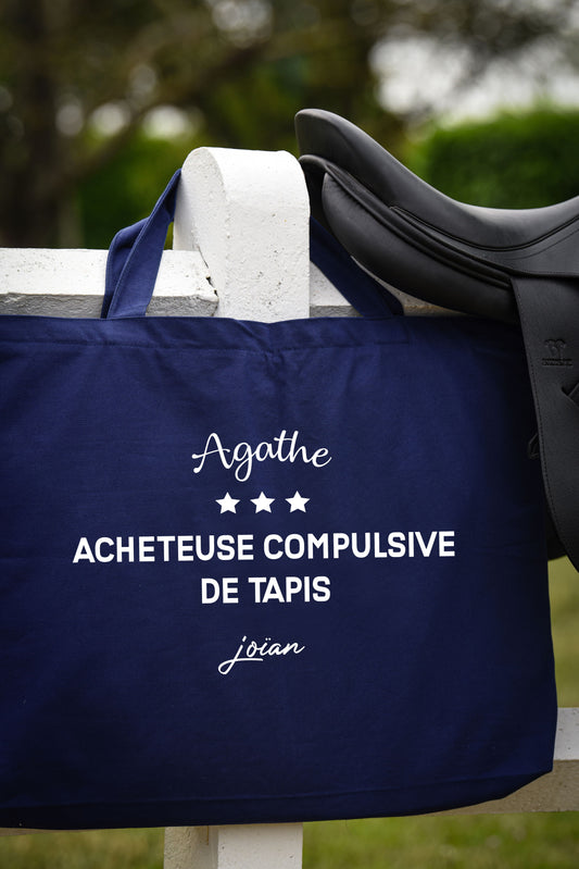 Sac à tapis "ACHETEUSE COMPULSIVE" à personnaliser