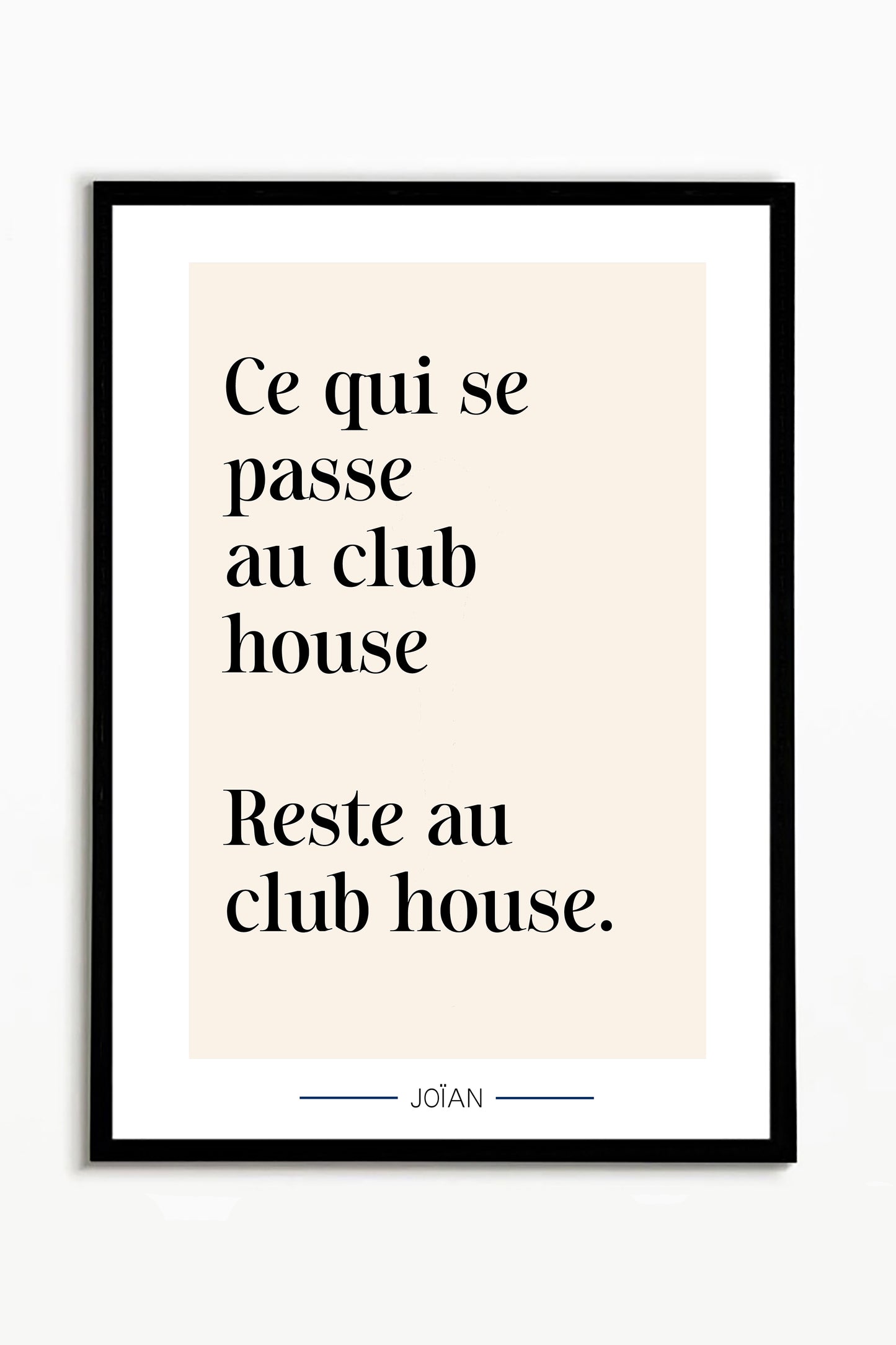 Affiche Club house 30x40cm