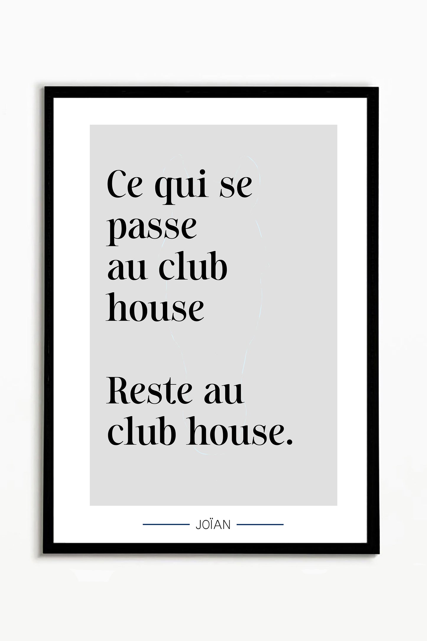 Affiche Club house 30x40cm