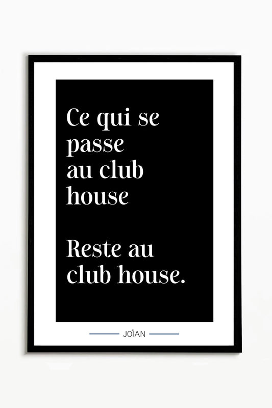 Affiche Club house 30x40cm