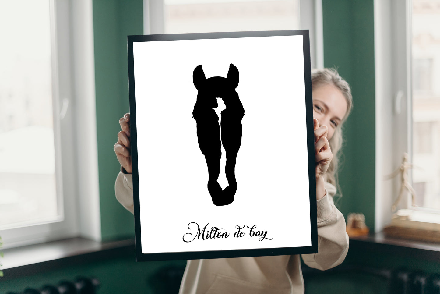 Tableau personnalisé "Black" 1 cheval