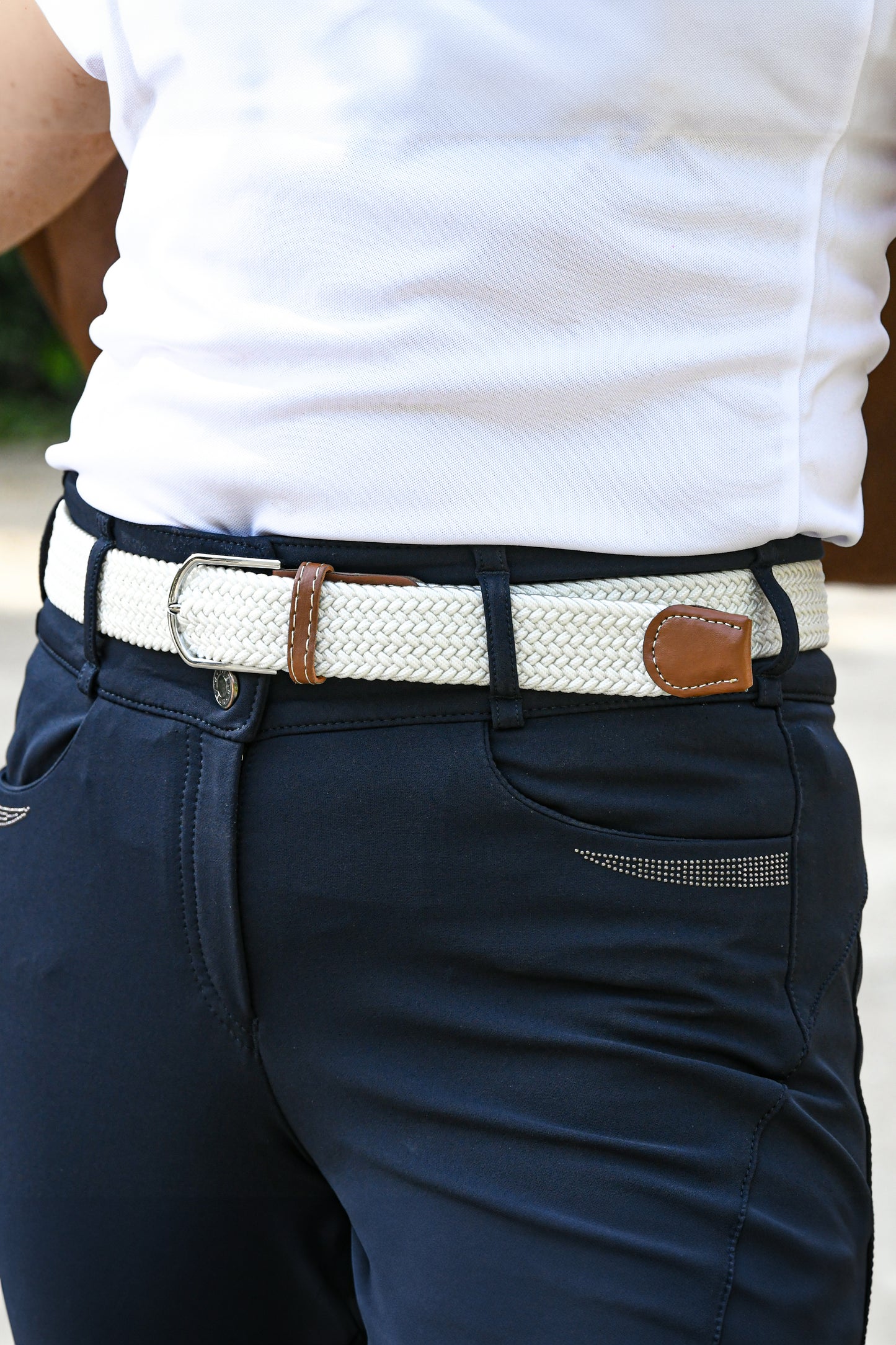 Ceinture stretch blanche