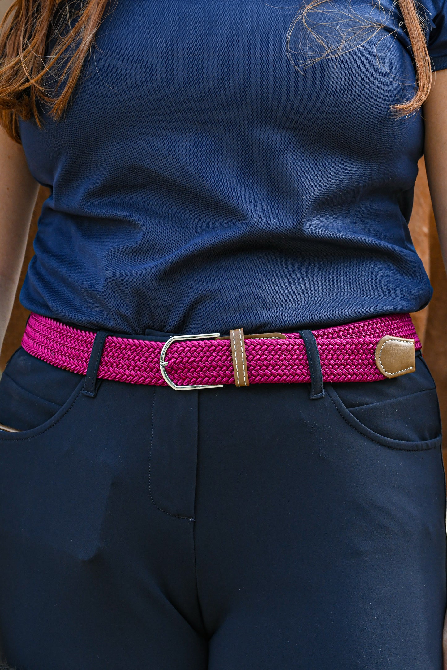 Ceinture stretch fuchsia