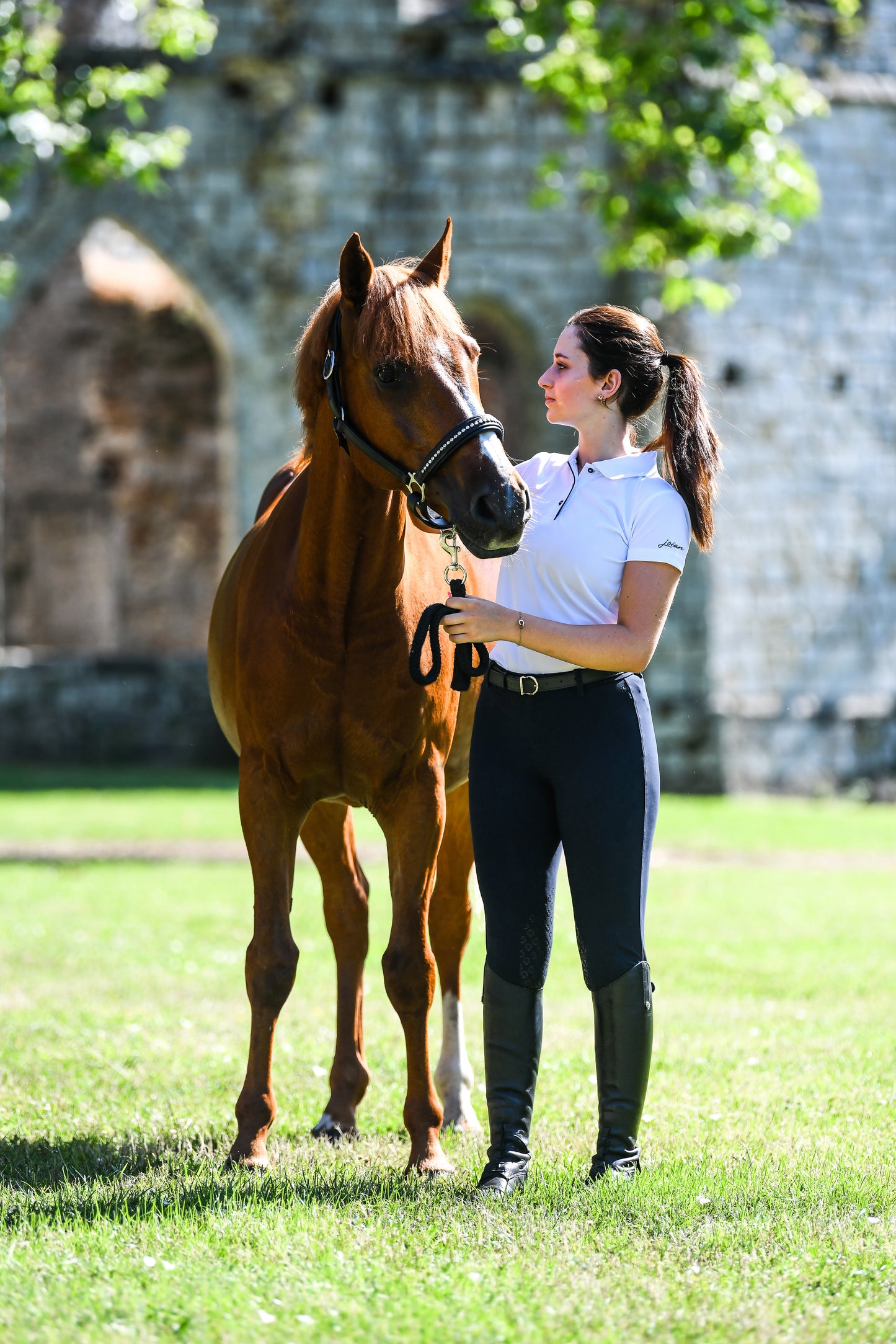 Polo femme Horserider blanc