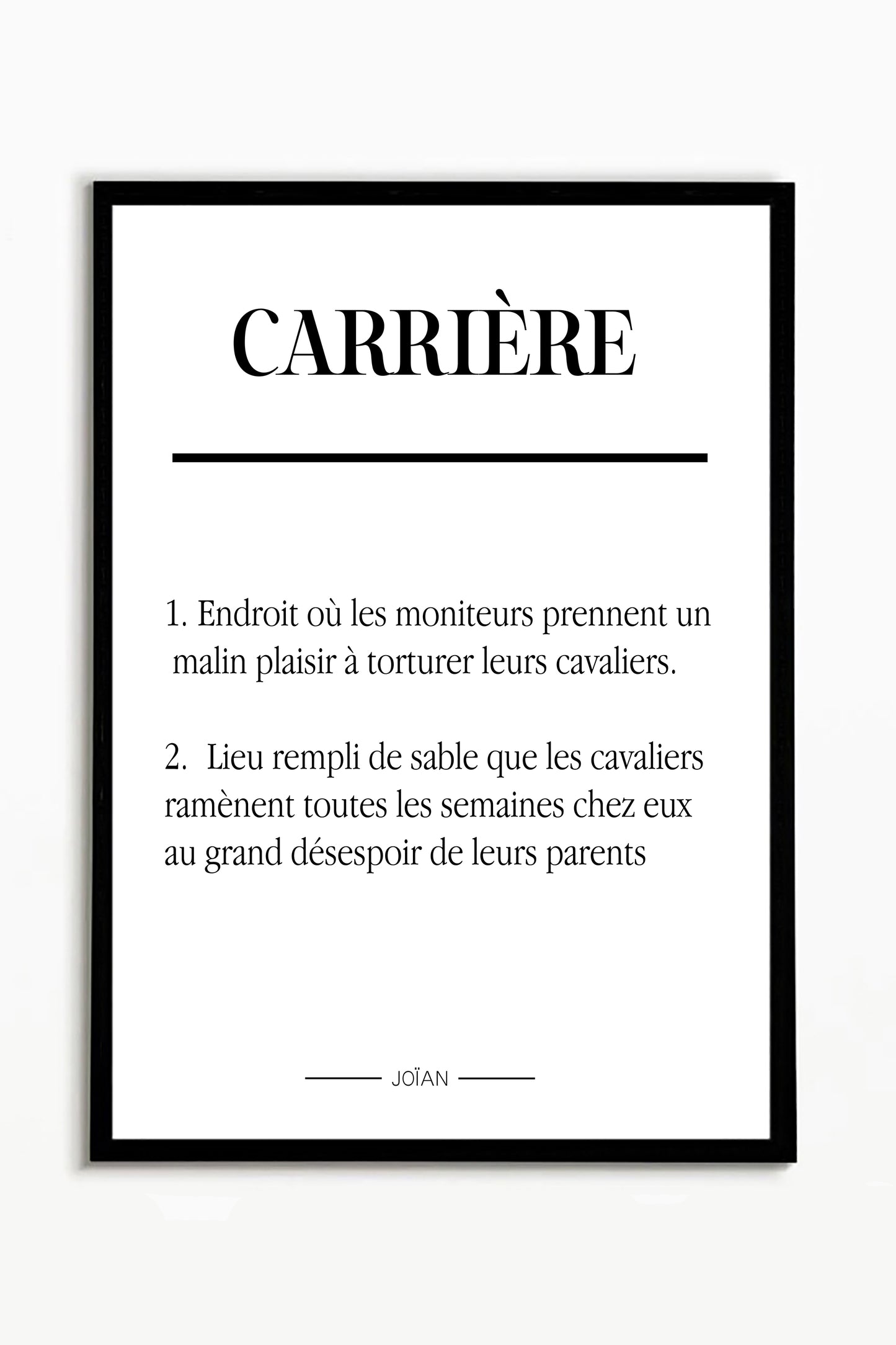 Affiche définition Carrière 30x40cm