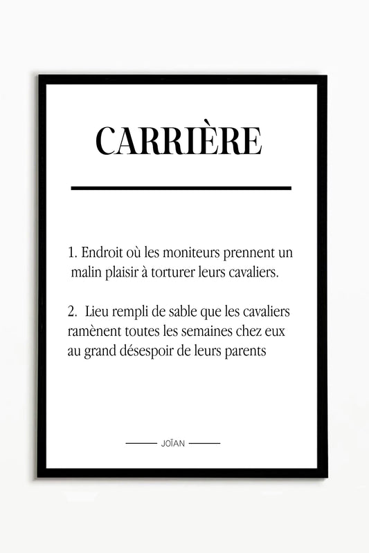 Affiche définition Carrière 30x40cm