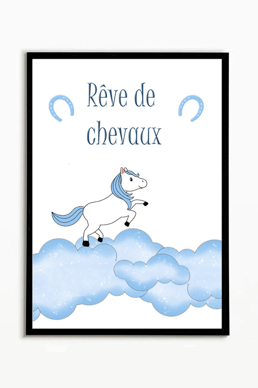 Tableau "DREAM" bleu