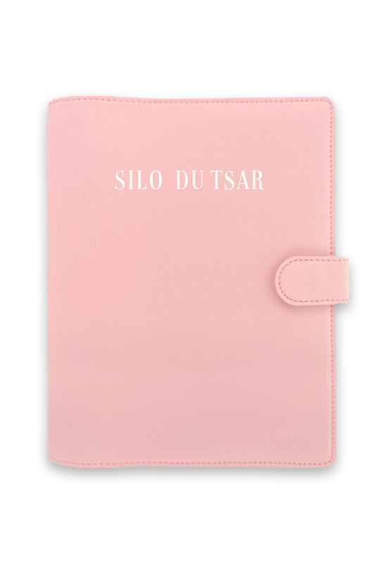 Protège carnet cheval Rose à personnaliser