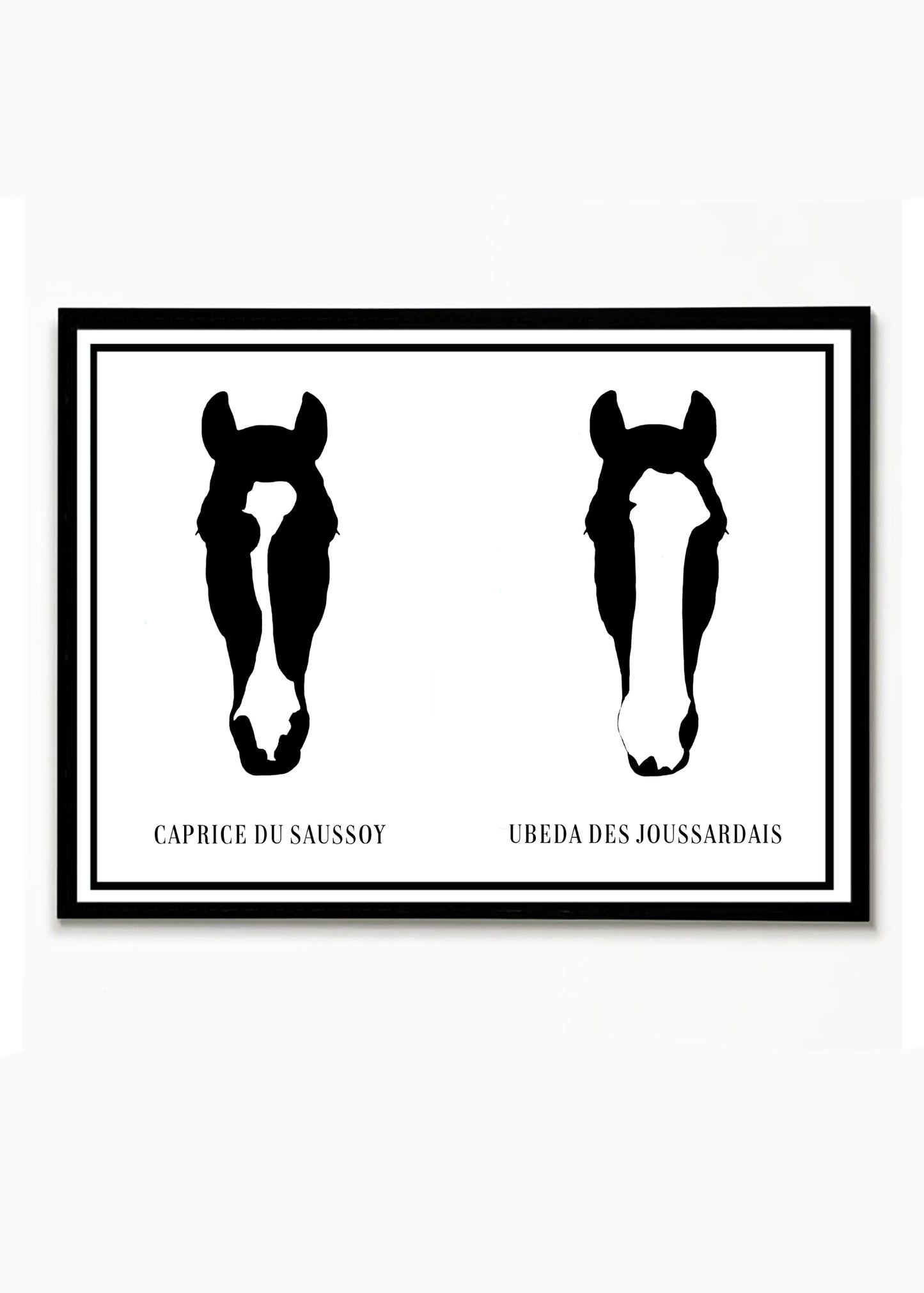 Tableau personnalisé "Black" 2 chevaux
