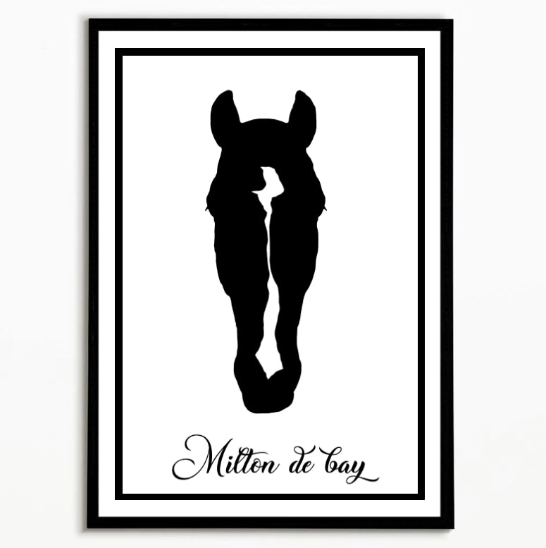 Tableau personnalisé "Black" 1 cheval