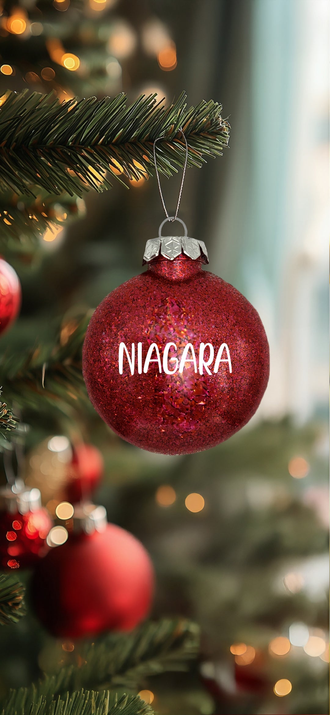 Boule de Noël rouge