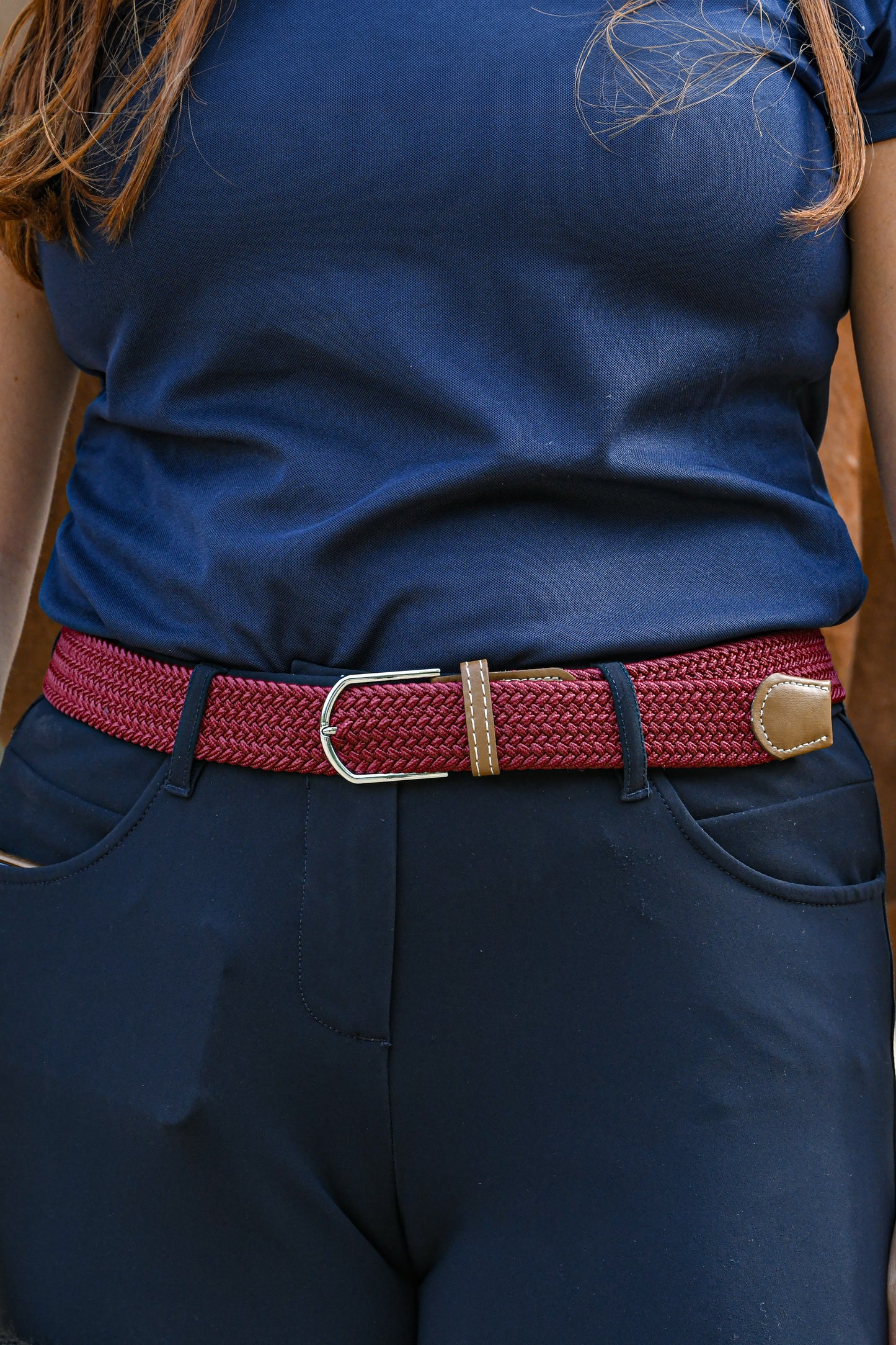 Ceinture stretch bordeaux