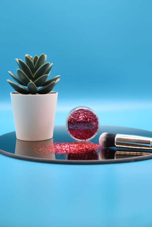 Paillettes biodégradables rouge Carmina