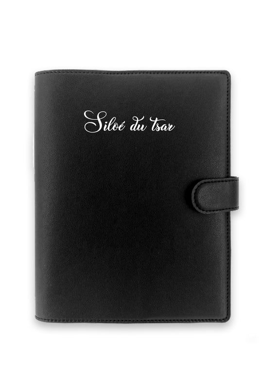 Protège carnet cheval Noir à personnaliser