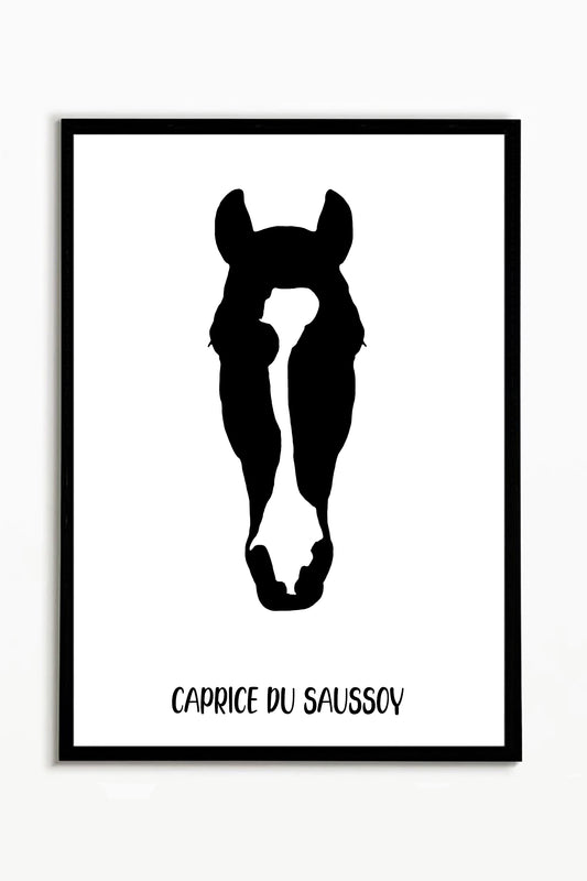 Tableau personnalisé "Black" 1 cheval