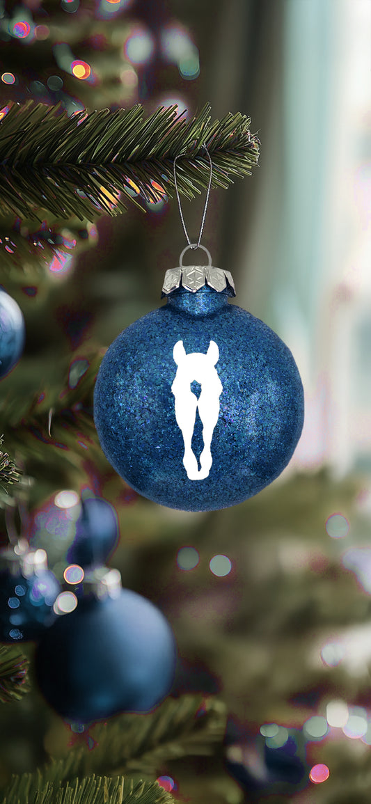 Boule de Noël bleue