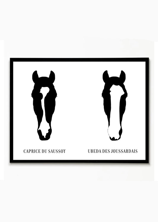 Tableau personnalisé "Black" 2 chevaux