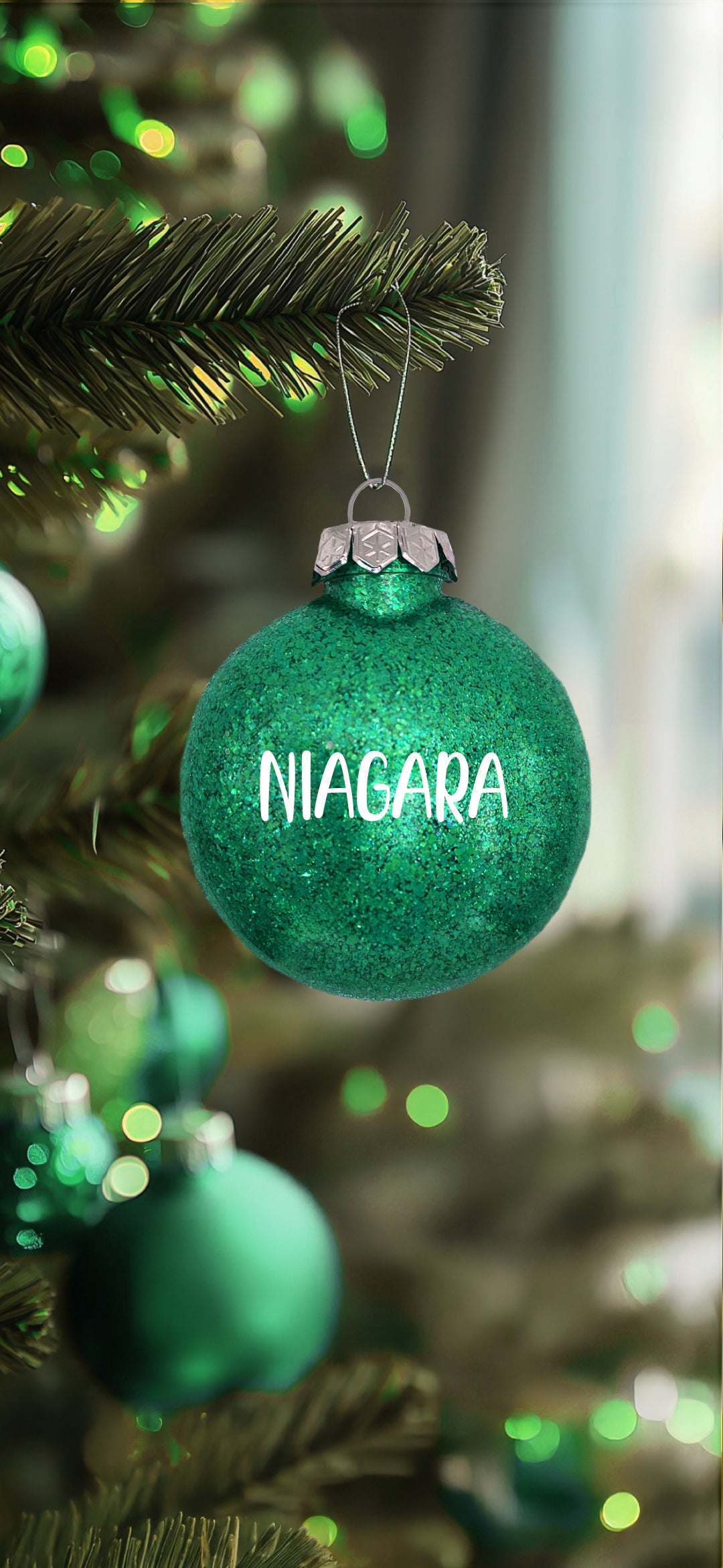 Boule de Noël verte